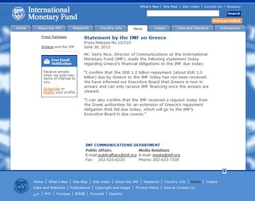 El FMI confirmó que Grecia no pagó su deuda y declaró al país en mora