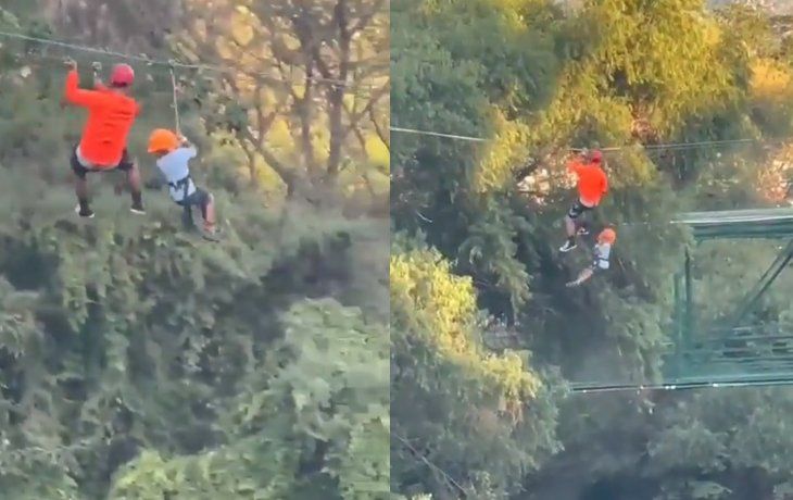 Pasó en México: un nene de 6 años cayó al vacío desde una tirolesa