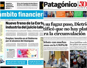 Tapas de diarios del miércoles 4 de octubre de 2017