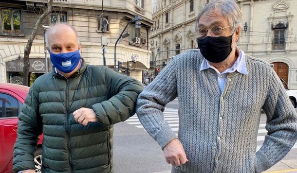 Marcha anticuarentena: Hernán Lombardi y Luis Brandoni