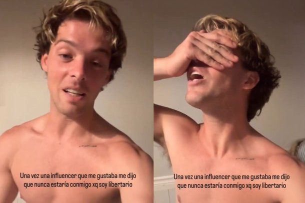 Santiago Maratea reveló que una influencer lo rechazó por libertario: ¡Qué caro me salió bancar al peluca!
