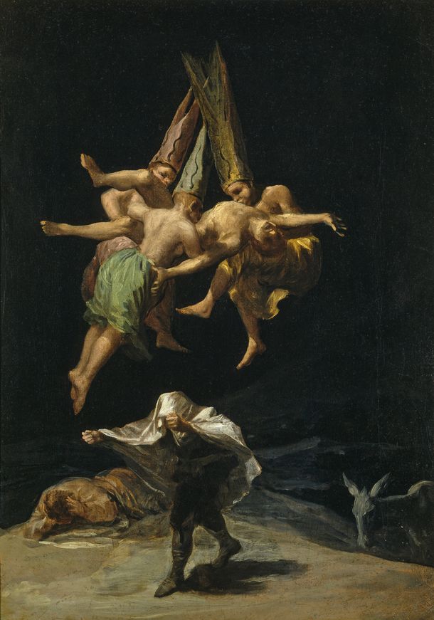 Cuadro “Vuelo de Brujas” (1798) de Francisco de Goya