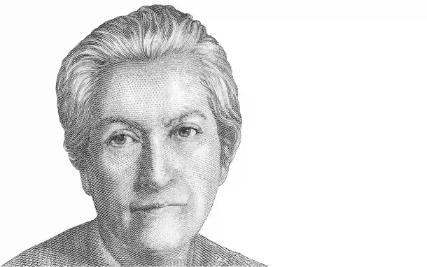 La poeta chilena Gabriela Mistral recibe el premio Nobel de Literatura en 1945.