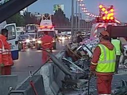 Corte y milagro en Panamericana tras un choque múltiple