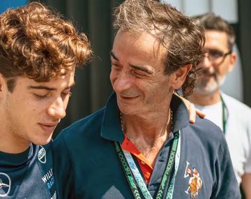 Franco Colapinto junto a su padre.