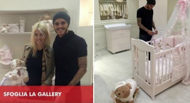 Wanda e Icardi eligieron los muebles del cuarto de su futura hija