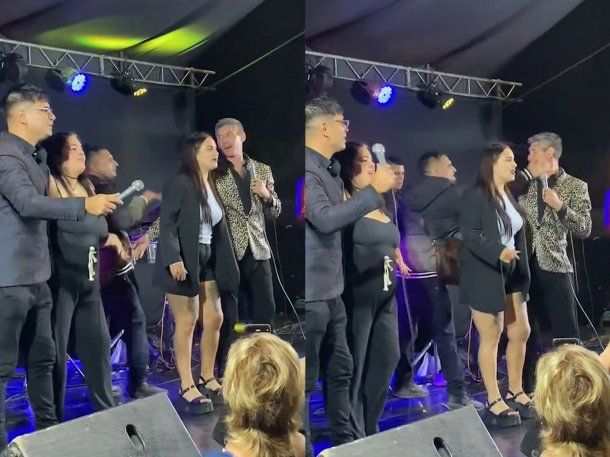 El cantante de Los Charros recibió una trompada en pleno show