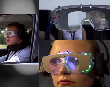 Con un traje simulador