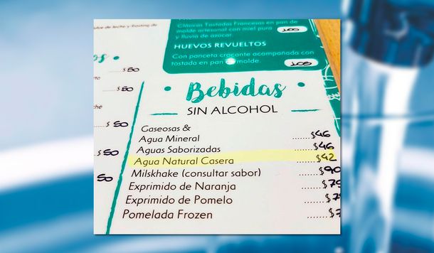 La receta detrás de la polémica agua natural casera que vende un bar de Palermo