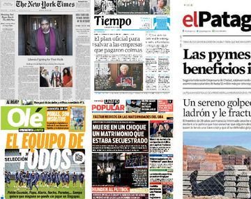 Mirá las tapas de los diarios