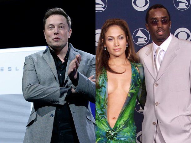 Elon Musk destrozó a Jennifer López por su relación con P. Diddy