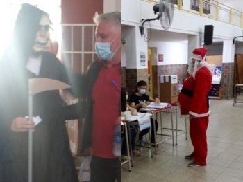 San La Muerte y Papá Noel votaron en Córdoba