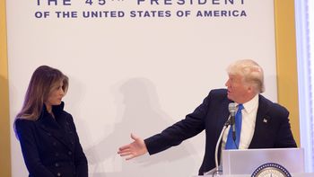 Trump y su mujer, Melania Trump y su mujer, Melania