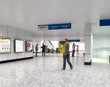 La nueva zona de trasbordo bajo el Obelisco