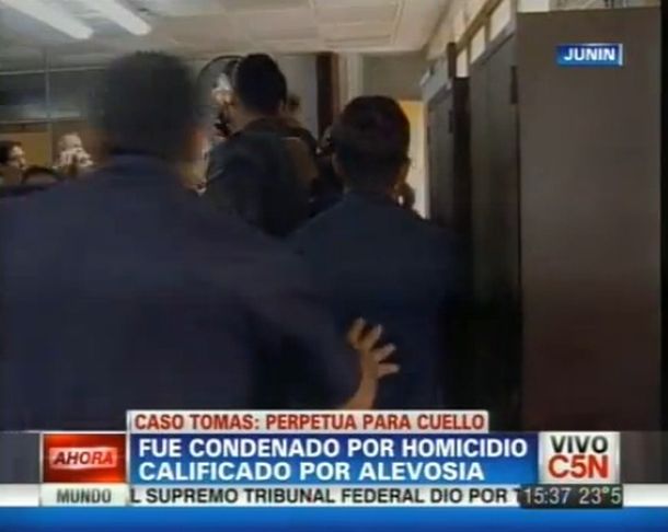 La reacción de los familiares y el llanto de la madre de Tomás