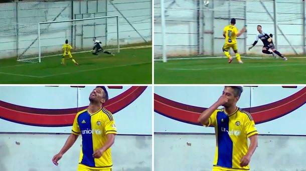 VIDEO: Se perdió un gol insólito y no pudo contener la risa
