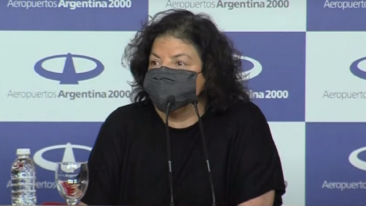 Habla Carla Vizzotti desde Ezeiza