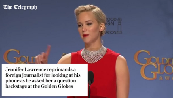 Polémico video de Jennifer Lawrence: ¿maltrato a un periodista o sólo bromas?