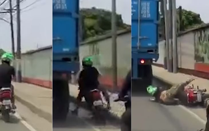 Un camión le pasó la rueda sobre la cabeza