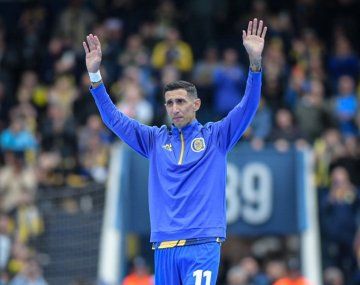 Ángel Di María, en su regreso a Rosario Central.