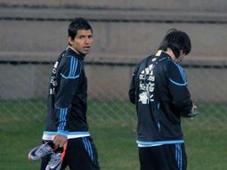 Messi-aguero entrenamiento