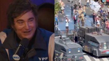 milei se burlo de los jubilados reprimidos en el congreso: estamos banando gente milei se burlo de los jubilados reprimidos en el congreso: estamos banando gente