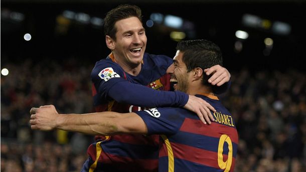 Lionel Messi felicitó a su compañero en Barcelona el uruguayo Luis Suárez