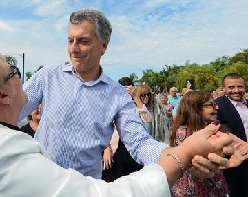 Mauricio Macri en un acto con jubilados