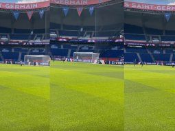 Pura ternura: Messi practicó con sus hijos en la cancha del PSG