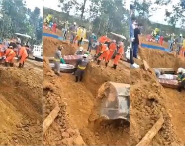 Fosas comunes en Brasil para los muertos por coronavirus