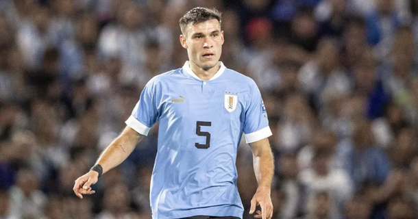Manuel Ugarte, mediocampista de la Selección de Uruguay. Manuel Ugarte, mediocampista de la Selección de Uruguay.