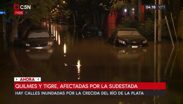 Sudestada en Quilmes