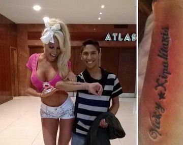 ¡A lo Icardi! Un fan se tatuó el nombre de Vicky Xipolitakis