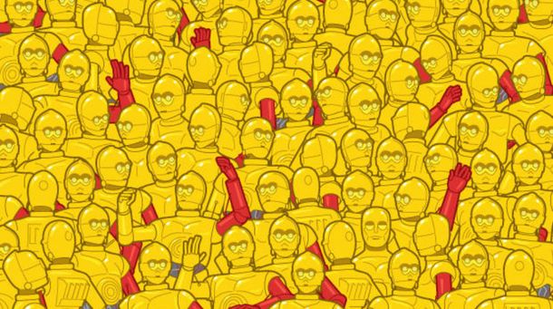 El más buscado: la estatuilla del Oscar se esconde entre todos estos C-3PO