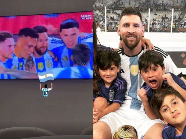 Video: así reaccionaron los hijos de Lionel Messi a su hat-trick ante Bolivia