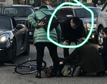 Lautaro Martínez protagonizó un accidente