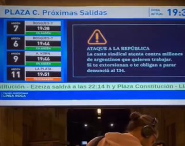 El curioso video del Gobierno en las estaciones de trenes por el paro de la CGT