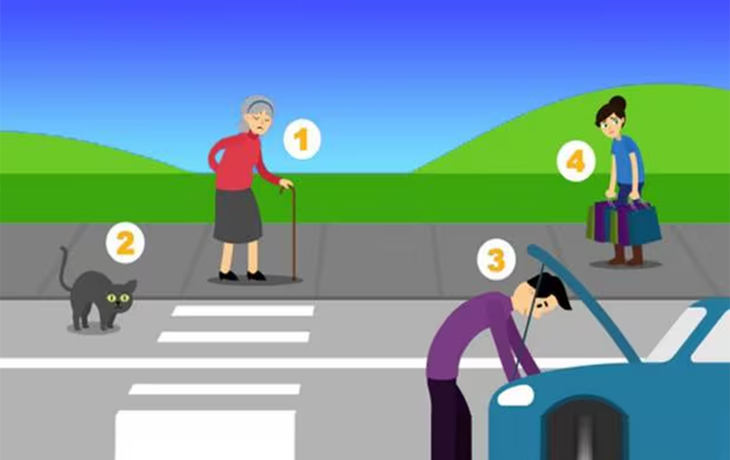 Test viral: conocé cómo sos según a quién ayudes primero en la imagen