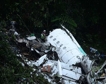 Así quedó el avión de la empresa Lamia