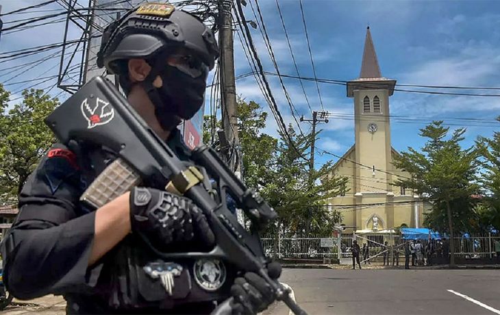 Un ataque suicida a una iglesia católica deja dos muertos y 14 heridos en pleno Domingo de Ramos