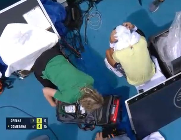 Video: Francisco Comesaña se descompuso en pleno partido y ganó el set igual en Cincinnati