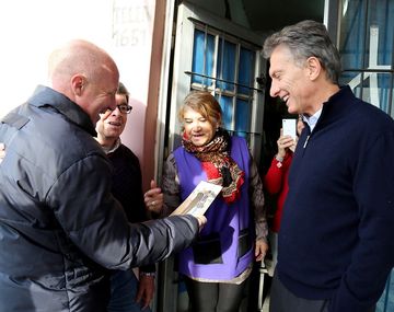 Mac Allister con Macri en un timbreo en La Pampa