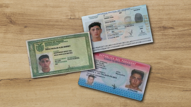 El hermano de Sebastián Marset contaba con varias identificaciones falsas.