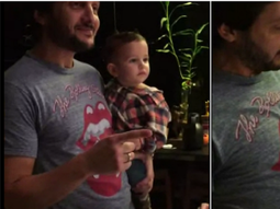 divertida situacion familiar de german paoloski con su hijo: el bebe queria tomar algo, pero... divertida situacion familiar de german paoloski con su hijo: el bebe queria tomar algo, pero...