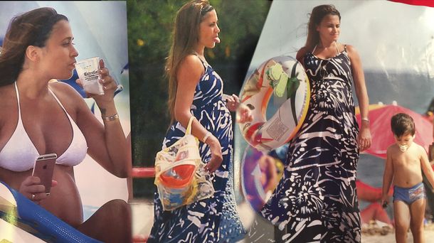 La mujer de Lionel Messi lució su panza de seis meses en las playas de Barcelona