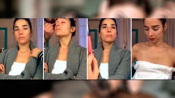 el dinamico video de juana viale en pleno maquillaje: transformacion sin efecto el dinamico video de juana viale en pleno maquillaje: transformacion sin efecto