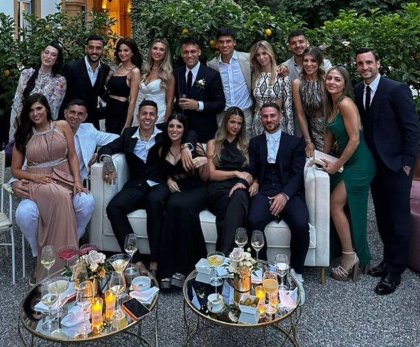 Los integrantes de la Scaloneta presentes en el casamiento de Lautaro Martínez