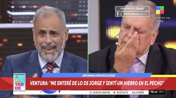 La angustia de Luis Ventura al hablar de su amistad con Jorge Rial