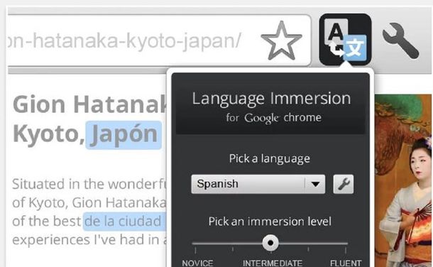 Una extensión de Chrome te permite aprender un idioma mientras navegas
