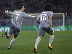 con un gol de cristiano, el real madrid vencio a la roma como visitante con un gol de cristiano, el real madrid vencio a la roma como visitante
